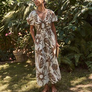 Marine Layer Emery Poplin Midi Dress - Desert Dusk
